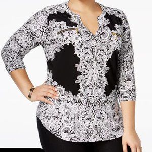 INC Lace Printed top Brand new with tags